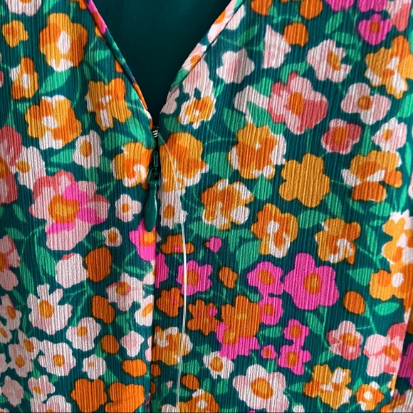 XS J.CREW Tiered Midi Dress in Micro Meadow Print - Picture 7 of 10